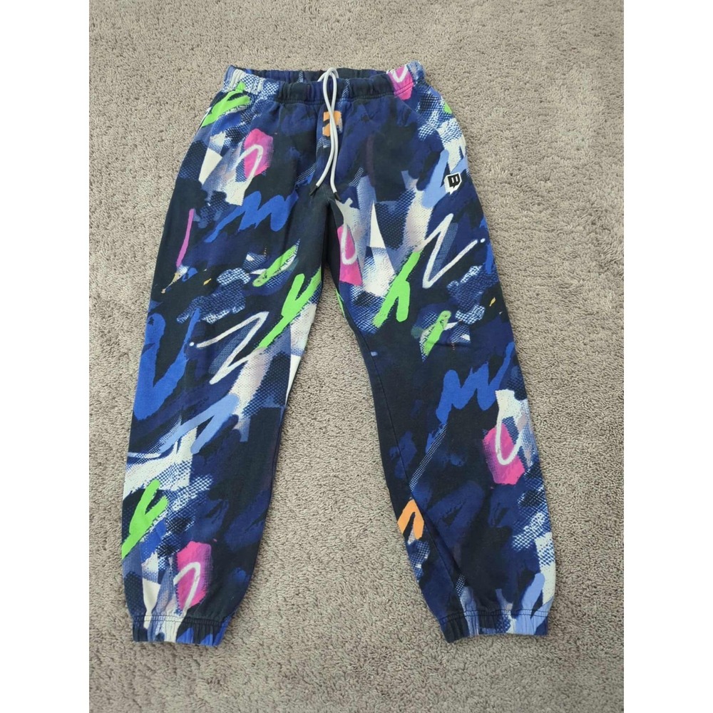 Twitch Jogger Sweatpants Mens L Graffiti Print Drawstring Hip Hop 90s Retro